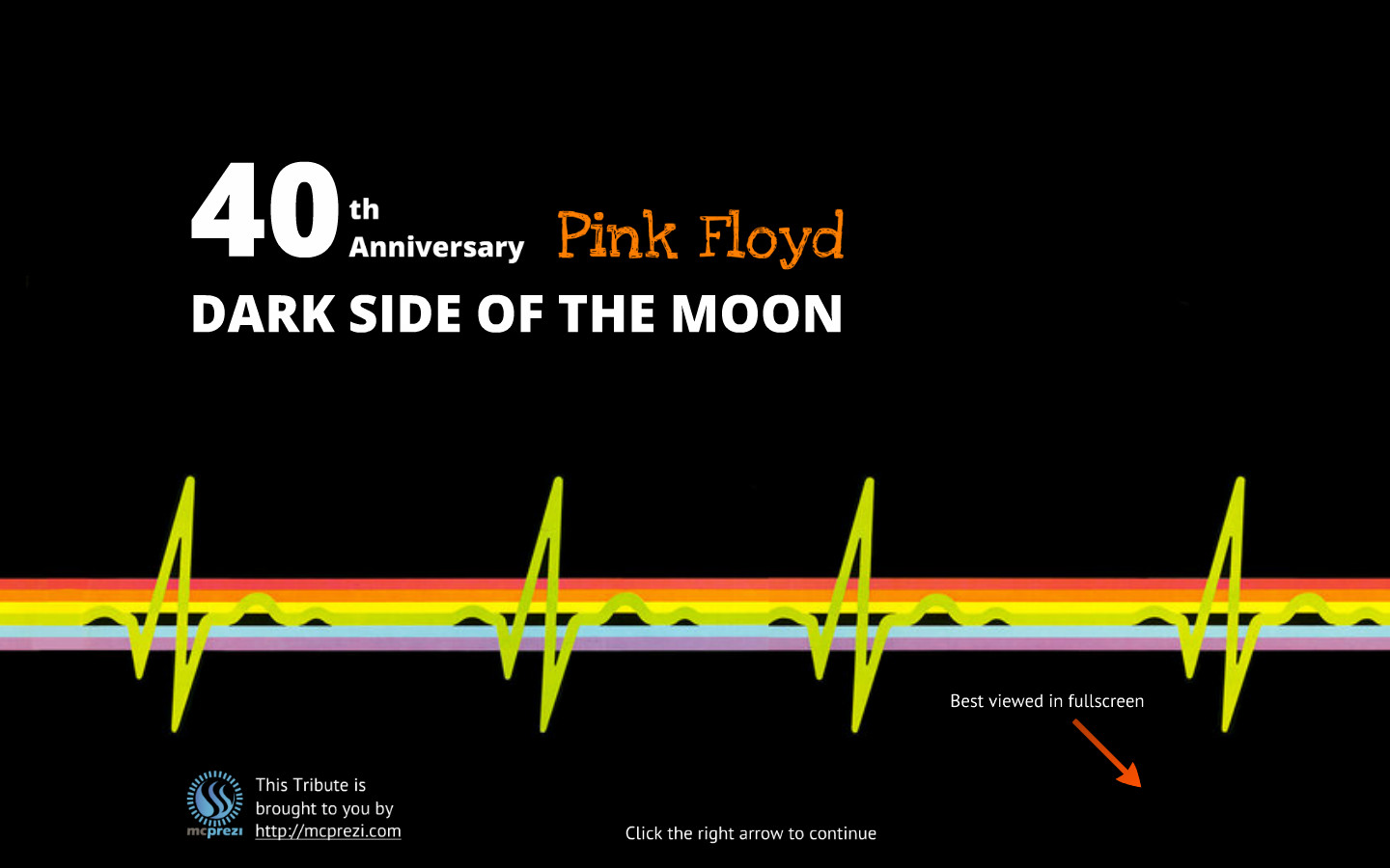 40 Jahre Dark Side of the Moon von Pink Floyd - mcprezi feiert mit! Und zwar mit einer Tribute Prezi