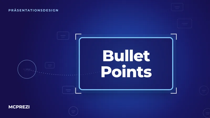Titelbild: Bullets kill, so do Bullet Points: Präsentationen ohne Aufzählungszeichen