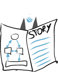 Konzept, Story, Geschichte, Storytelling und Roter Faden in der Präsentation